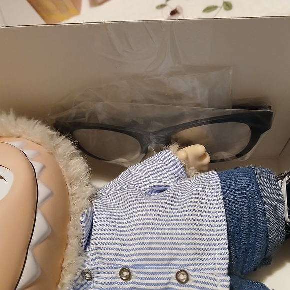 Charming Plush Creature with Striped Blue Shirt - Picture 10 of 10